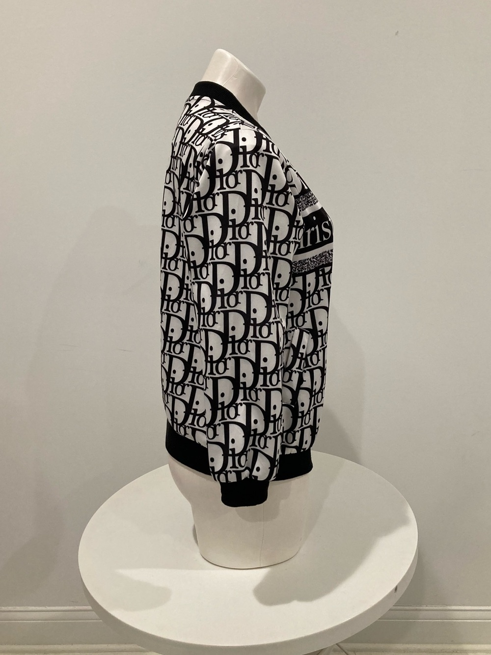 NEW CD Fashion Logo Black White Zip Up Track Jacket M - Picture 6 of 10